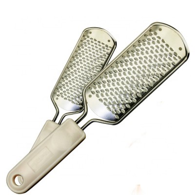 Nail tools plastic handle callus remover stainless steel pedicure foot file