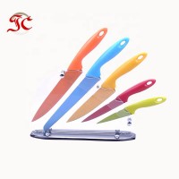 6PCS 2Cr13 non-stick printing colorful fancy knife set